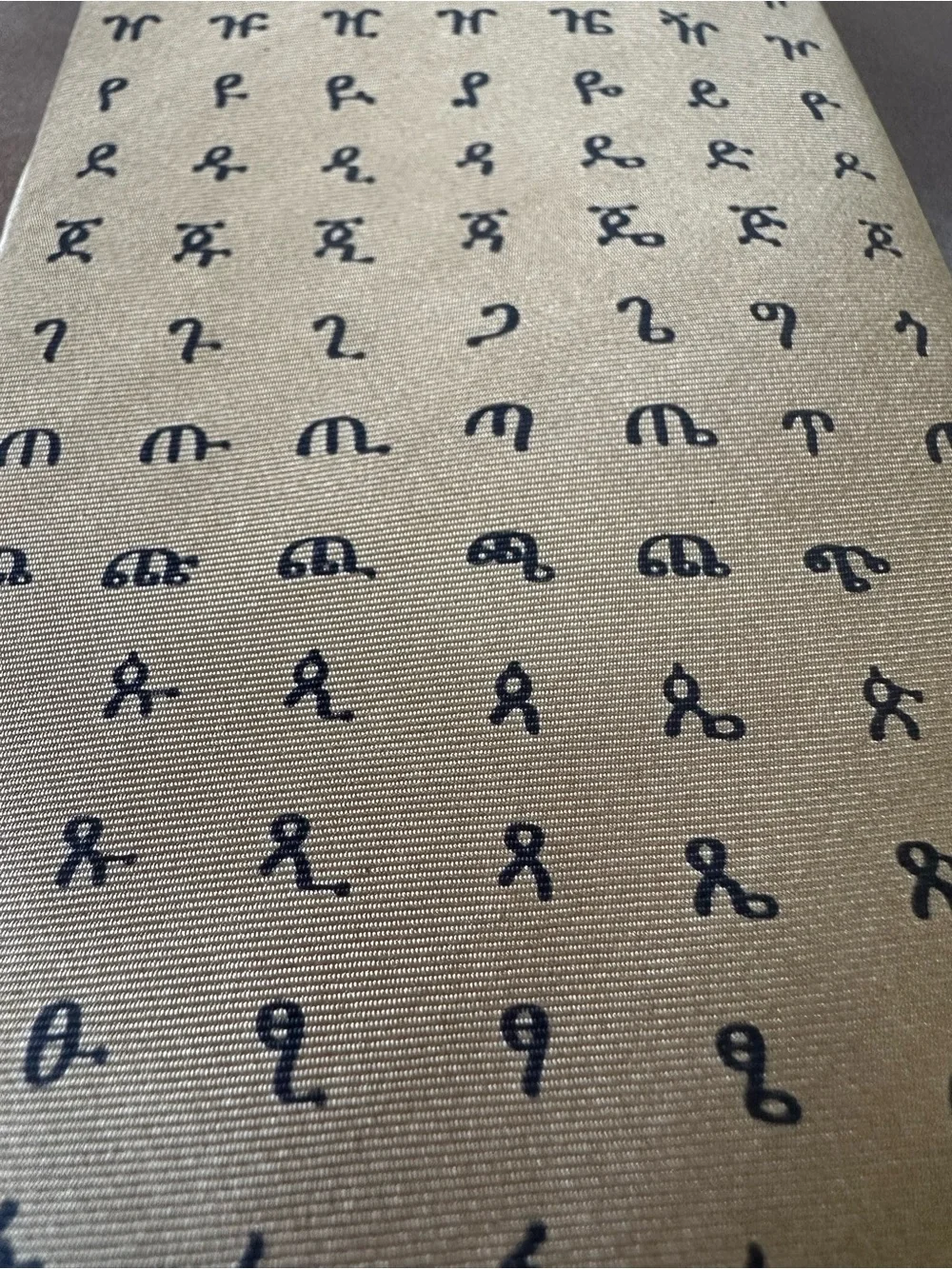 Habesha Amharic Ge’ez Fidel Alphabet Script Men's Silk Tie